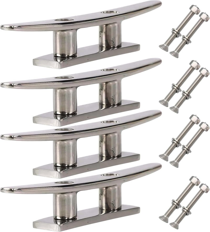 Rolasm Boat Cleat Stainless Steel Marine Dock Cleat Boat Rope Tie Cleat Boat Mooring Accessories - Image 1